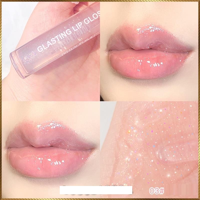 Son kem bóng ánh nhũ Maxfine Glasting Lip Gloss vừa lung linh vừa dưỡng ẩm - Rose Beauty