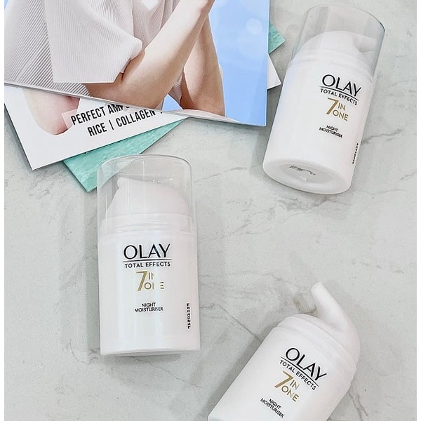 Kem dưỡng Olay 7in1 Total Effects Moisturiser sáng da và chống lão hoá đêm ngày Day Night 50ML 7 in 1