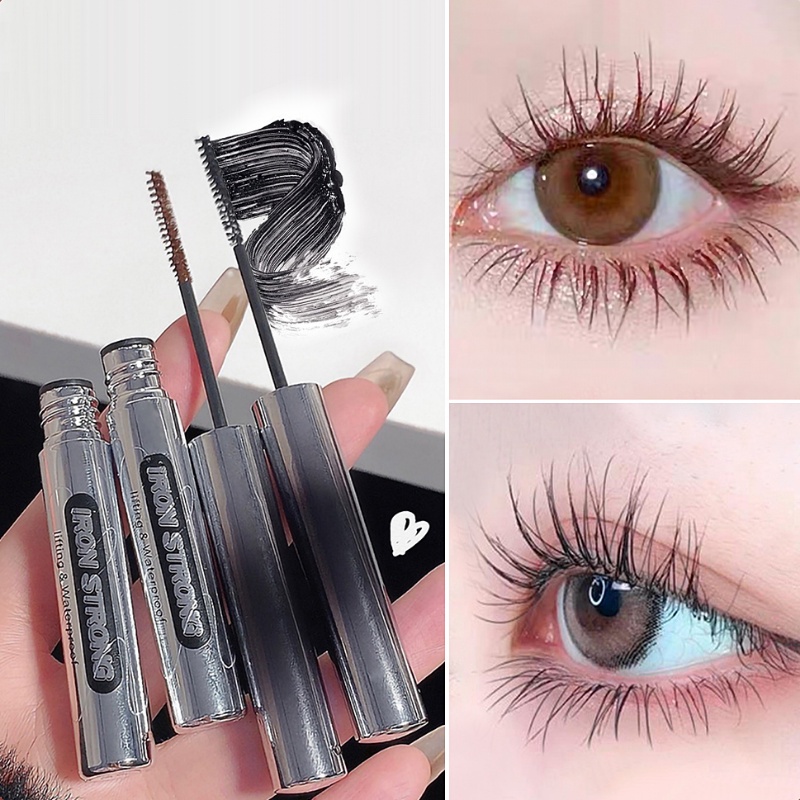 Mascara Uốn Cong Làm Dày Lông Mi Mau Khô Kháng Nước Không Nhòe Lâu Trôi Với Thiết Kế Ống Thép Nhỏ Thời Trang