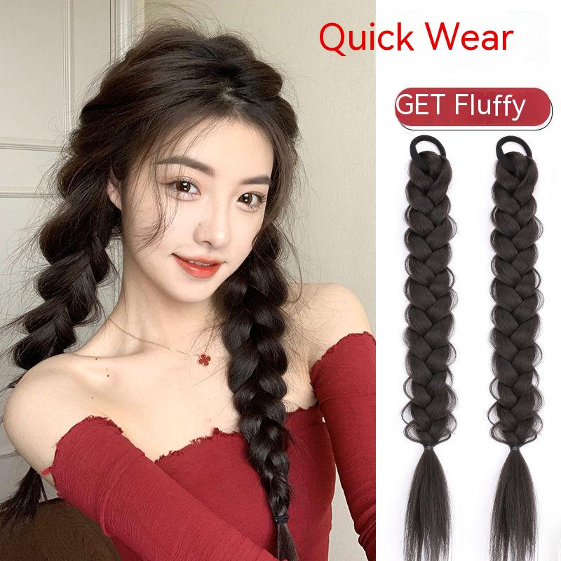 Tóc Giả Thắt Bím Đuôi Ngựa Dài Dễ Thương Cho Nữ