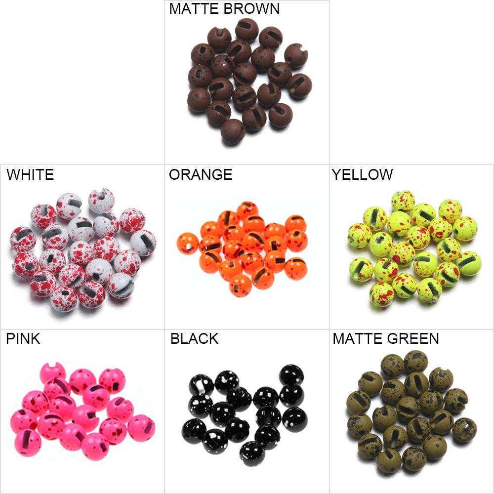 MUVAKO 20Pcs/lot Tungsten Beads Durable 2.5mm/3.0mm/3.5mm/4.0mm Nice-Designed High Quality Slotted Bead