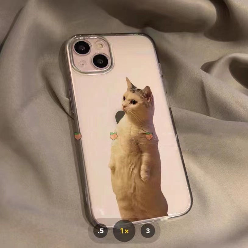 ✅Ốp Điện Thoại Silicon Dẻo Trong Suốt In Hình Mèo Biche Chống Sốc Cho iPhone 14 / 13 12Promax 11 xs 8p O3A6