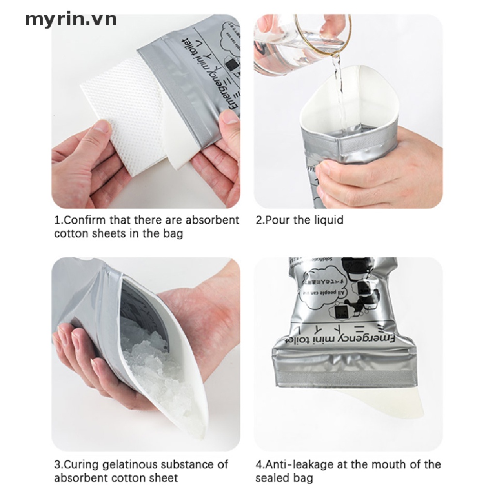 Túi Đi Vệ Sinh Khẩn Cấp 700ml Sử Dụng Một Lần Tiện Lợi