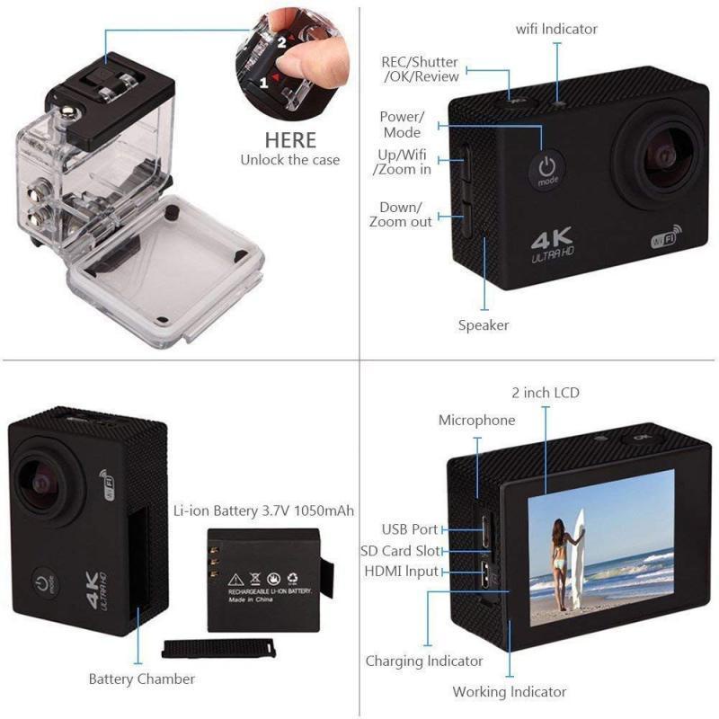 Camera Hành Trình Chống Nước SJACM SJ4000 Ultra 12MP 30M 4K 1080p Ultra HD