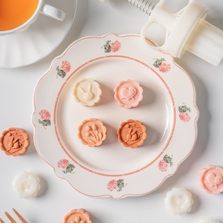 4Pcs 20g Rabbit Tulip Moon Cake Mold Mung Bean Cake Pineapple Pastry Hand-pressed Mold Home Diy Baking Tools Cake Decoration