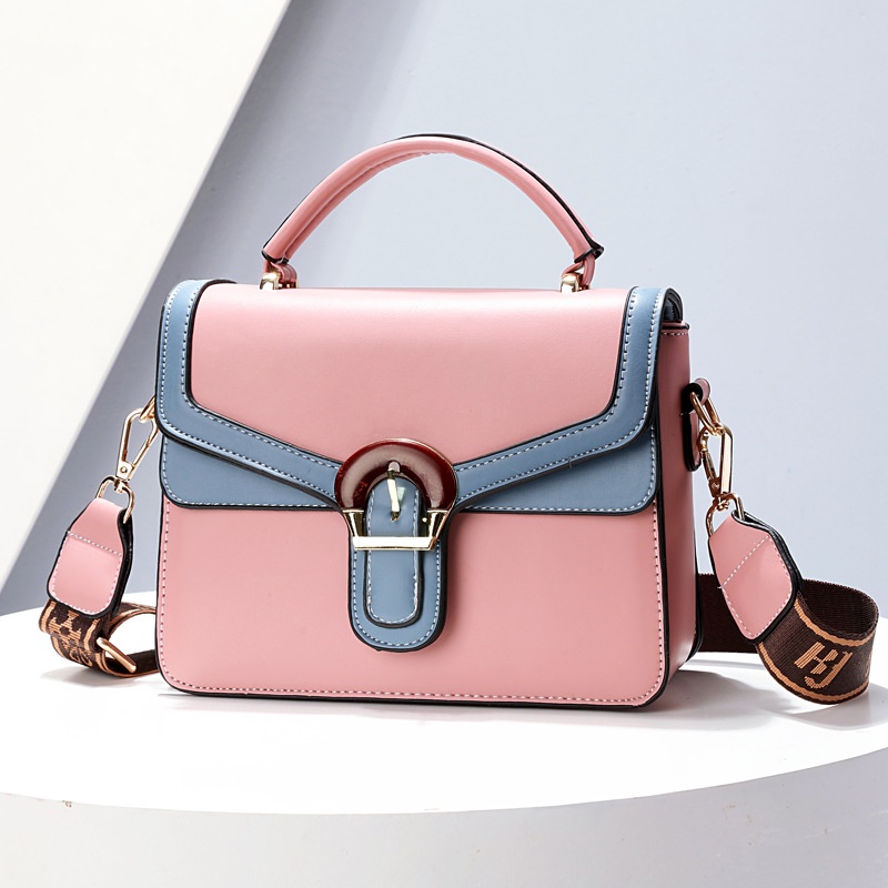 Túi Đeo Chéo Hình Vuông Cỡ Nhỏ Màu Tương Phản Thời Trang Cao Cấp Cho Nữ