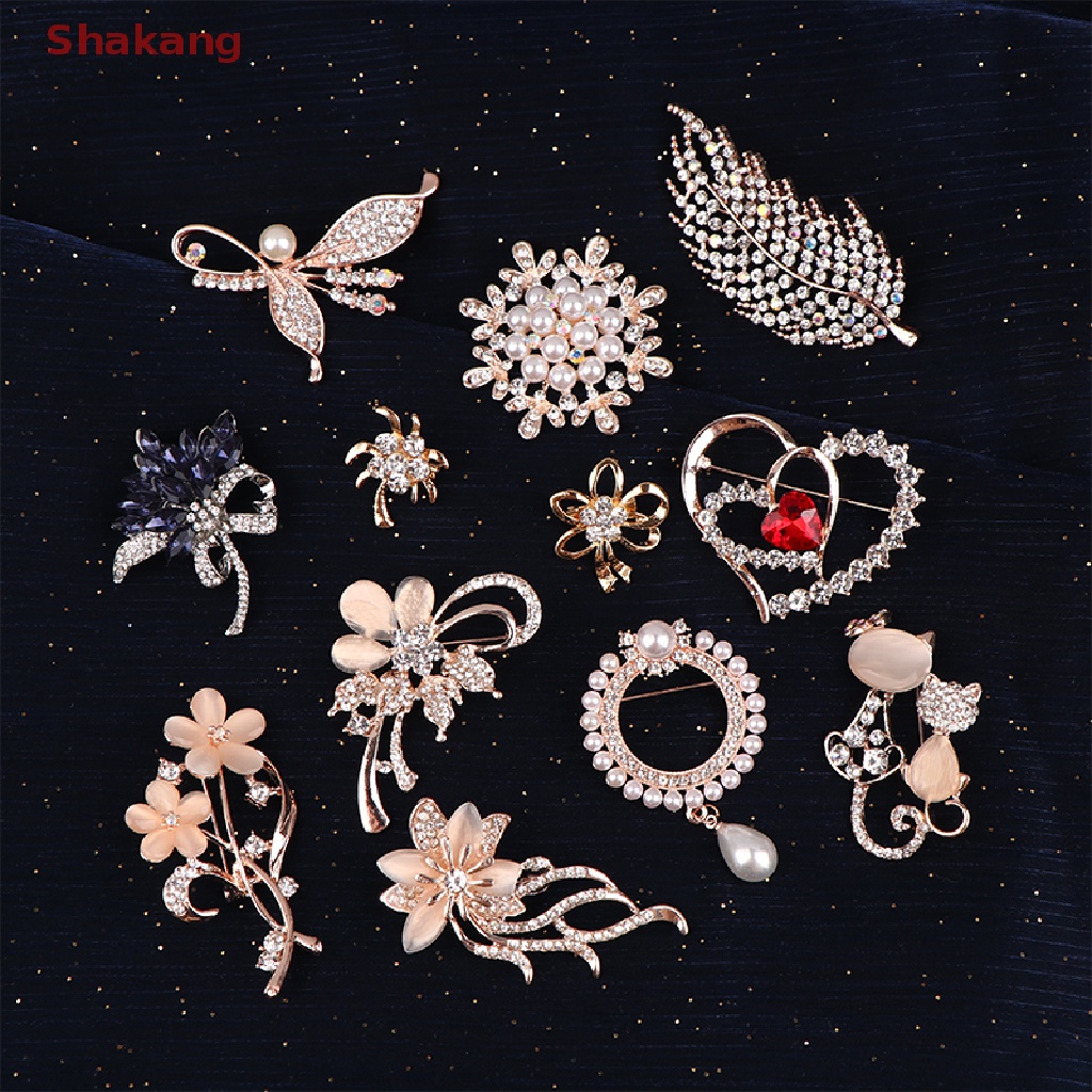 Ghim Cài Áo Hình Hoa Đính Ngọc Trai Nhân Tạo Thời Trang