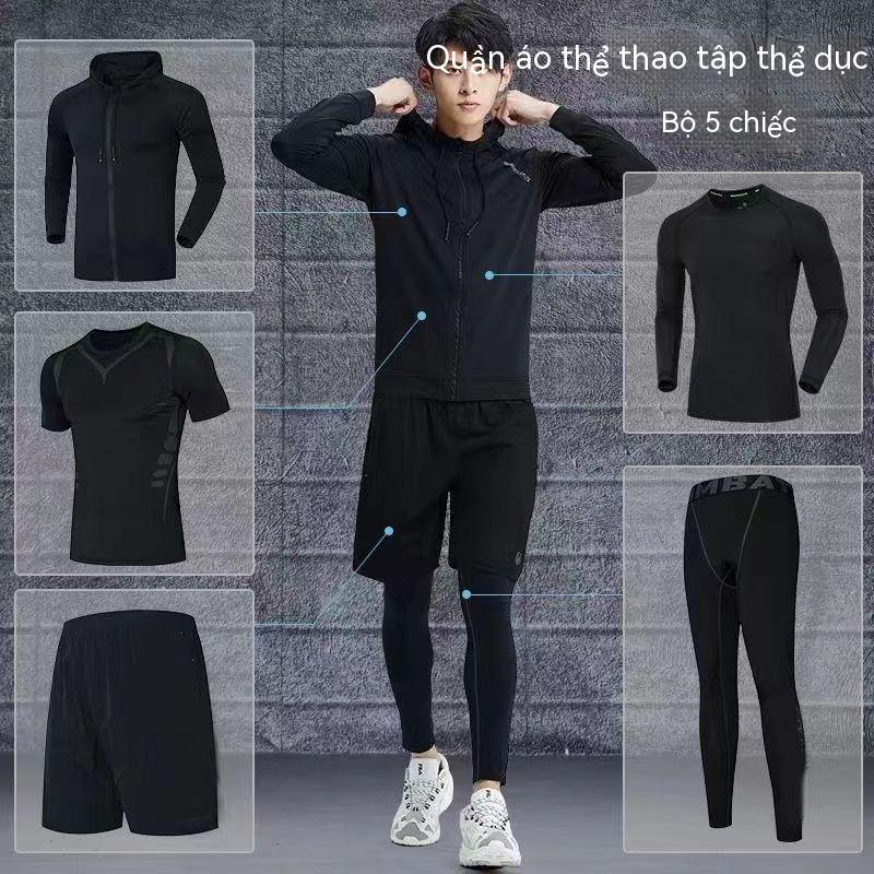 【luckin men's】Bộ Đồ Thể Thao Dáng Ôm Co Giãn Tốt Nhanh Khô Thời Trang Xuân Hè Cho Nam，quần đùi thể thao，t shirt nam，bộ đồ，quần thun nam，áo phông，áo thun nam，áo đôi nam nữ，bigsize，quần nam，quần thun nam，