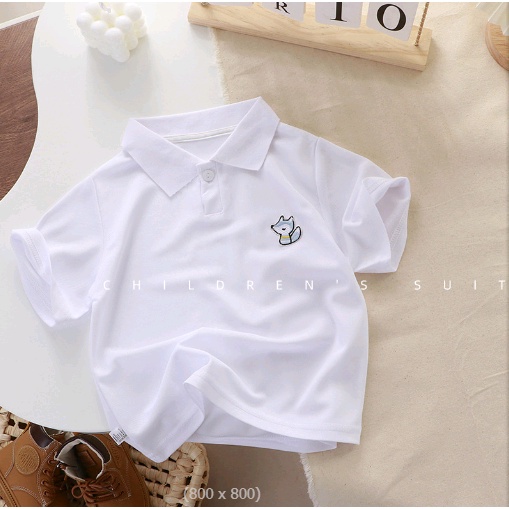 Áo Thun polo Tay Ngắn Màu Trơn Phong Cách Hàn Quốc Thời Trang Mùa Hè Hàng Mới Dành Cho Trẻ Em