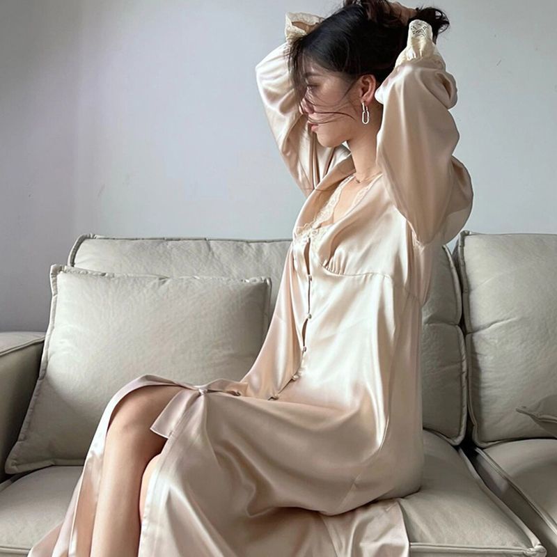 Đầm Ngủ Lụa Lạnh Nhẹ Nhàng D4 Phong Cách Pháp Thời Trang Mùa Hè Sang Trọng Cho Nữ | BigBuy360 - bigbuy360.vn