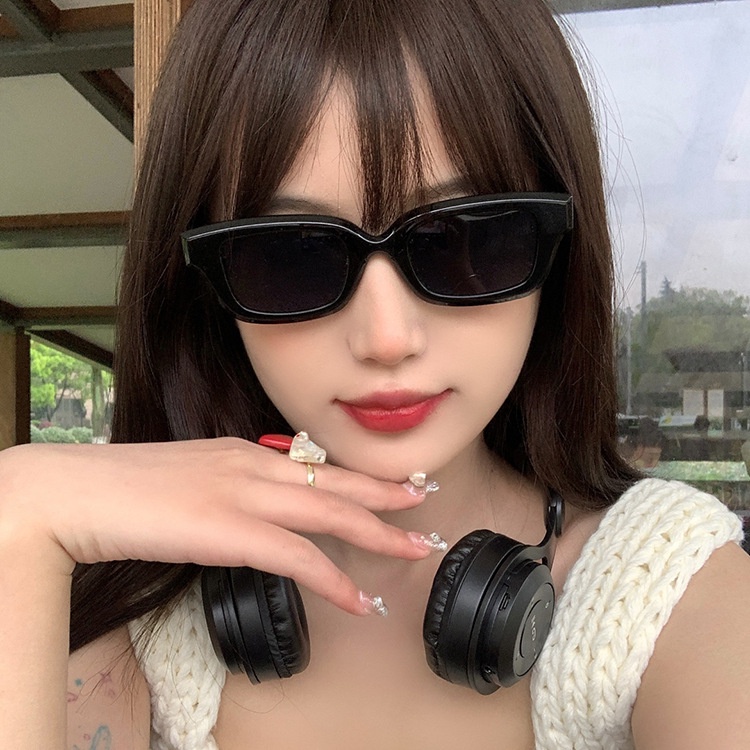 Kính Mát Gọng Vuông Nhỏ Bằng Kim Loại Màu Xanh Lá Phong Cách Cổ Điển Thời Trang Unisex 2023