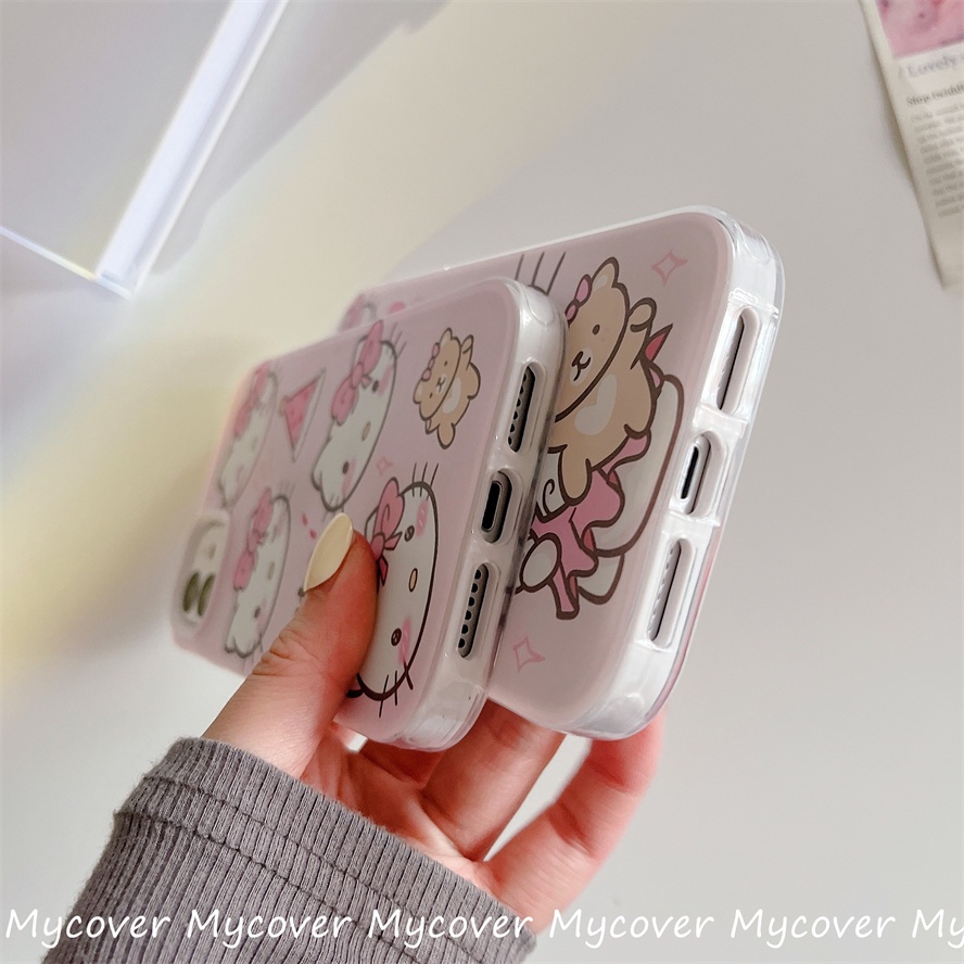 Ốp Điện Thoại Silicon Họa Tiết Hoạt Hình Hello Kitty Cho Iphone 11 12 13 14 Pro Max X Xr Xs 8 7 6 Plus SE 2020