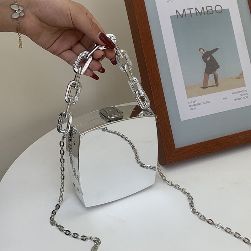 Túi Hộp Đeo Vai Dây Xích Vàng Thời Trang IELGY Cho Nữ