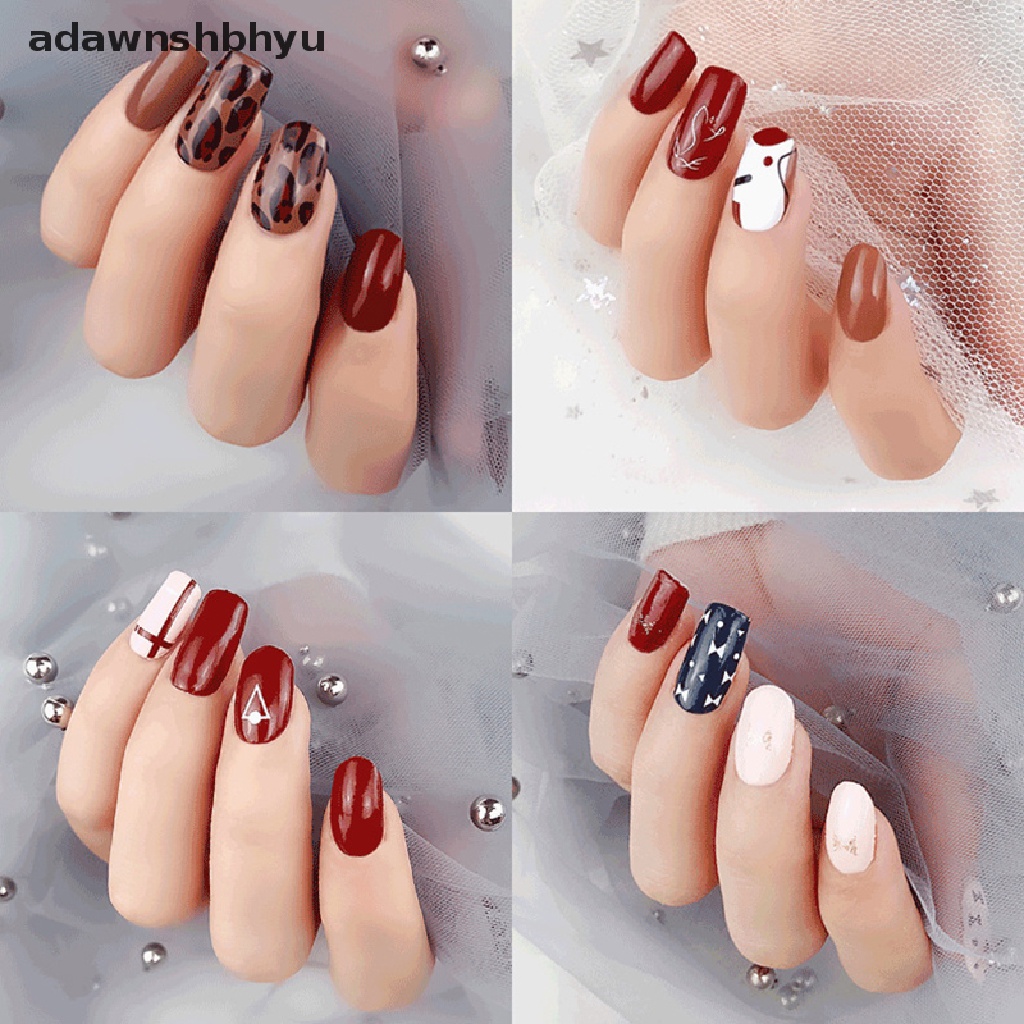 1 Tờ 14 Miếng Dán Móng Tay Tự Dính Tiện Dụng