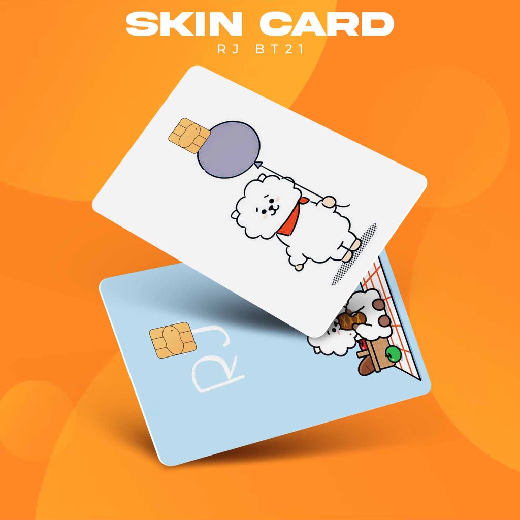 Miếng Dán Thẻ Card RJ BT21 BTS | SKIN ATM, Thẻ Chung Cư Trang Trí - Chất Liệu Decal Vinyl Chống Nước