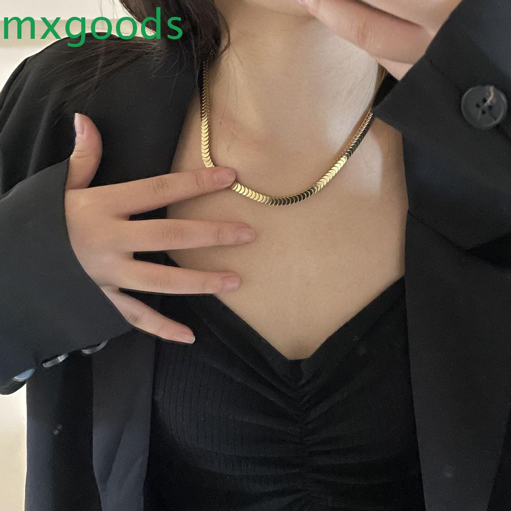 Vòng cổ Kim Loại Dạng Xích Thời Trang Đơn Giản Cho Nữ