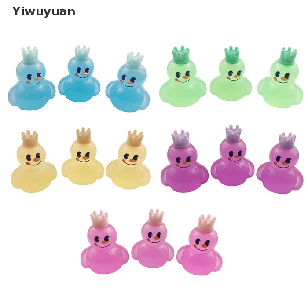 < Yiwuyuan > Bộ 3 Vương Miện Nữ Hoàng Tuyết Dạ Quang Mini Trang Trí Xe Hơi DIY Bán Chạy