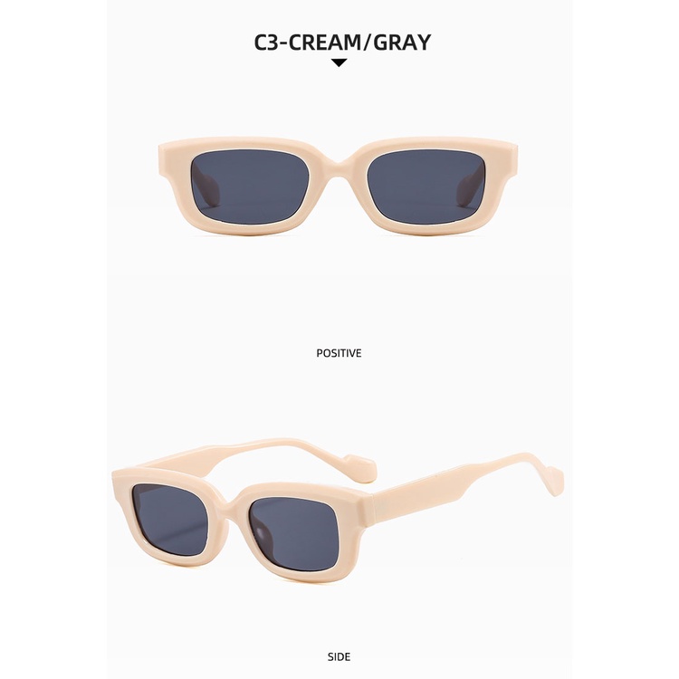 Kính Mát Gọng Vuông Nhỏ Bằng Kim Loại Màu Xanh Lá Phong Cách Cổ Điển Thời Trang Unisex 2023