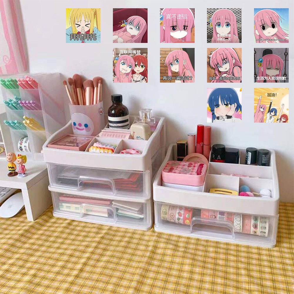 Set 63 Miếng Dán Hoạt Hình Chống Thấm Nước Trang Trí Laptop Hành Lý