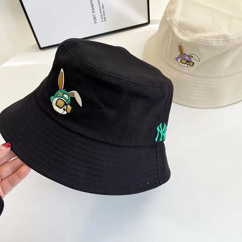 Mũ Bucket NY Tai Bèo Họa Tiết Thêu Thời Trang Xuân Hè Mới Cho Nữ