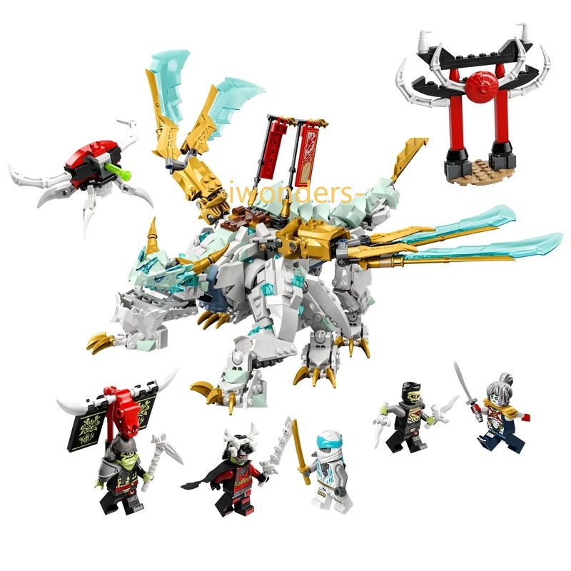 Ninjago Zane Của Băng Rồng Sinh Vật 71786 Khối Xây Dựng Lloyd's Golden Ultra Dragon Mẫu Đồ Chơi Bé Trai Quà Tặng
