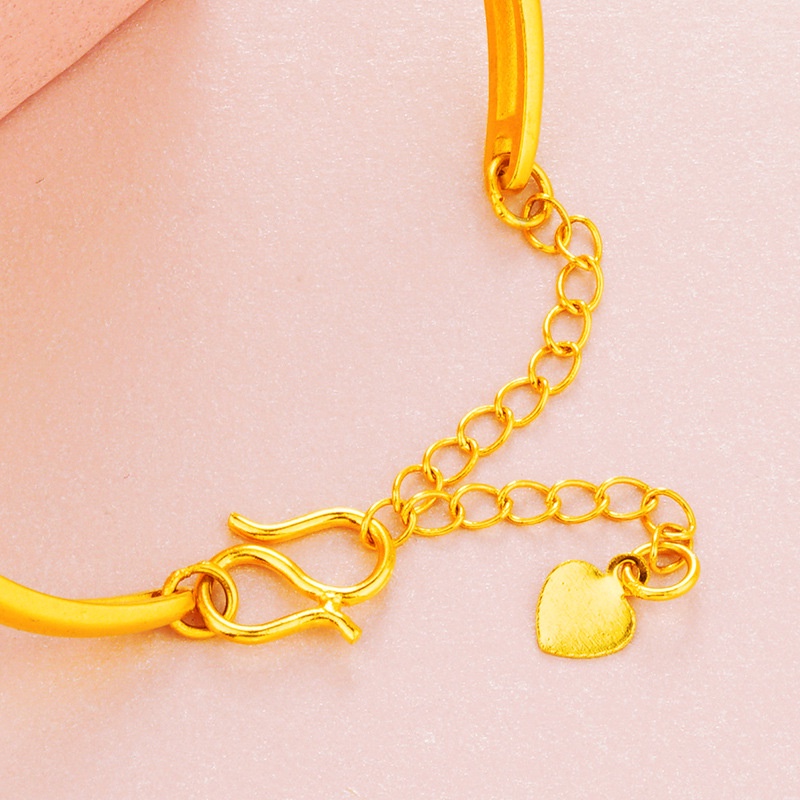 Pmrawc | Vòng Tay Mạ Vàng 24K Đính Hoa Hồng FS654