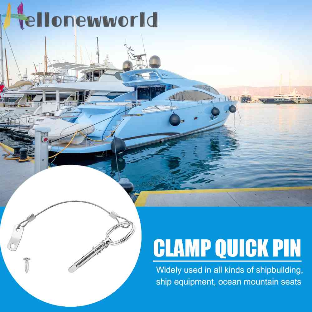 Chốt Bản Lề Bằng Thép Không Gỉ Tháo Gỡ Nhanh Kèm Dây Buộc Cho Tàu Thuyền