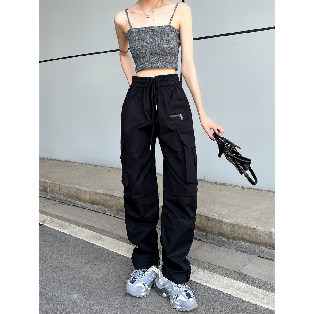 COZOKC Quần ống rộng Phong Cách hip hop Đường Phố Cho Nam