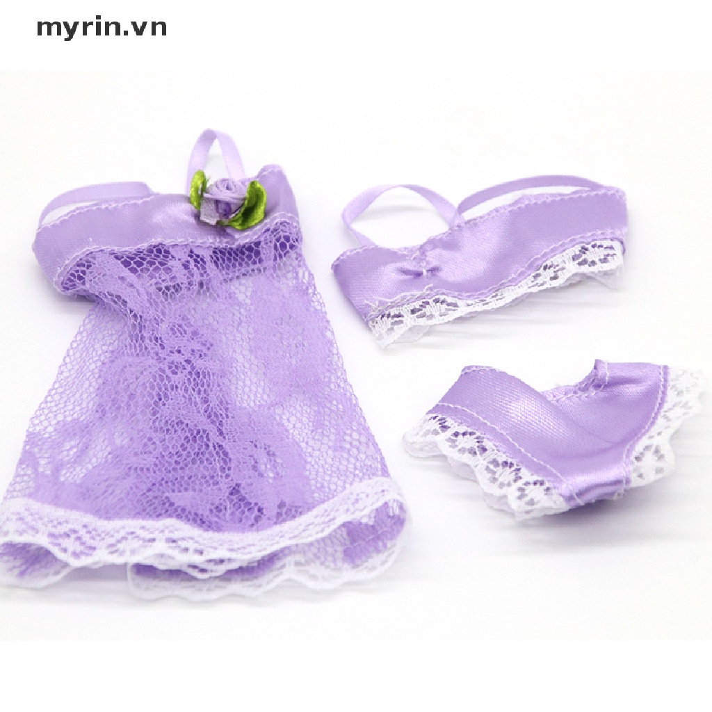 Bộ Đồ Ngủ 3 Món Đáng Yêu Cho Búp Bê 30cm