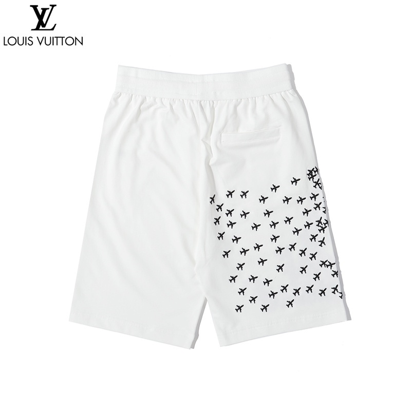 L &amp; V - Quần Short Thêu Họa Tiết Máy Bay Cao Cấp Thời Trang Đường Phố Mới Nhất Dành Cho Nam Và Nữ Cùng Phong Cách