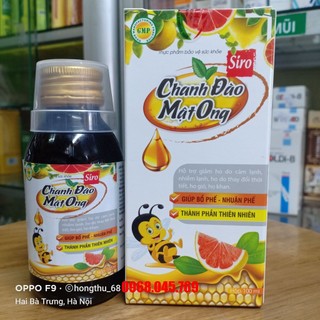 Siro ho chanh đào mật ong chai 100ml