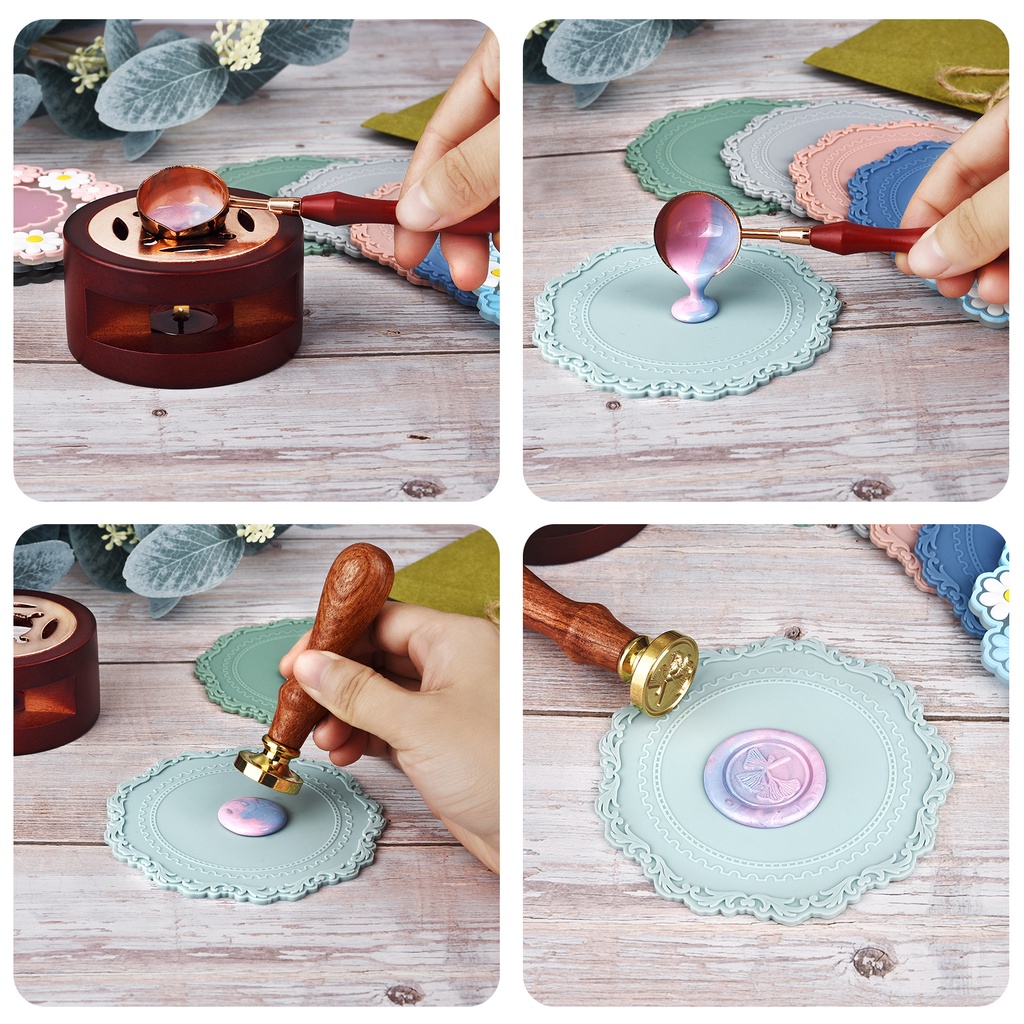 Mềm silicone niêm phong sáp destencil sáp niêm phong niêm phong cho DIY đám cưới bên niêm phong sáp niêm phong ủng hộ