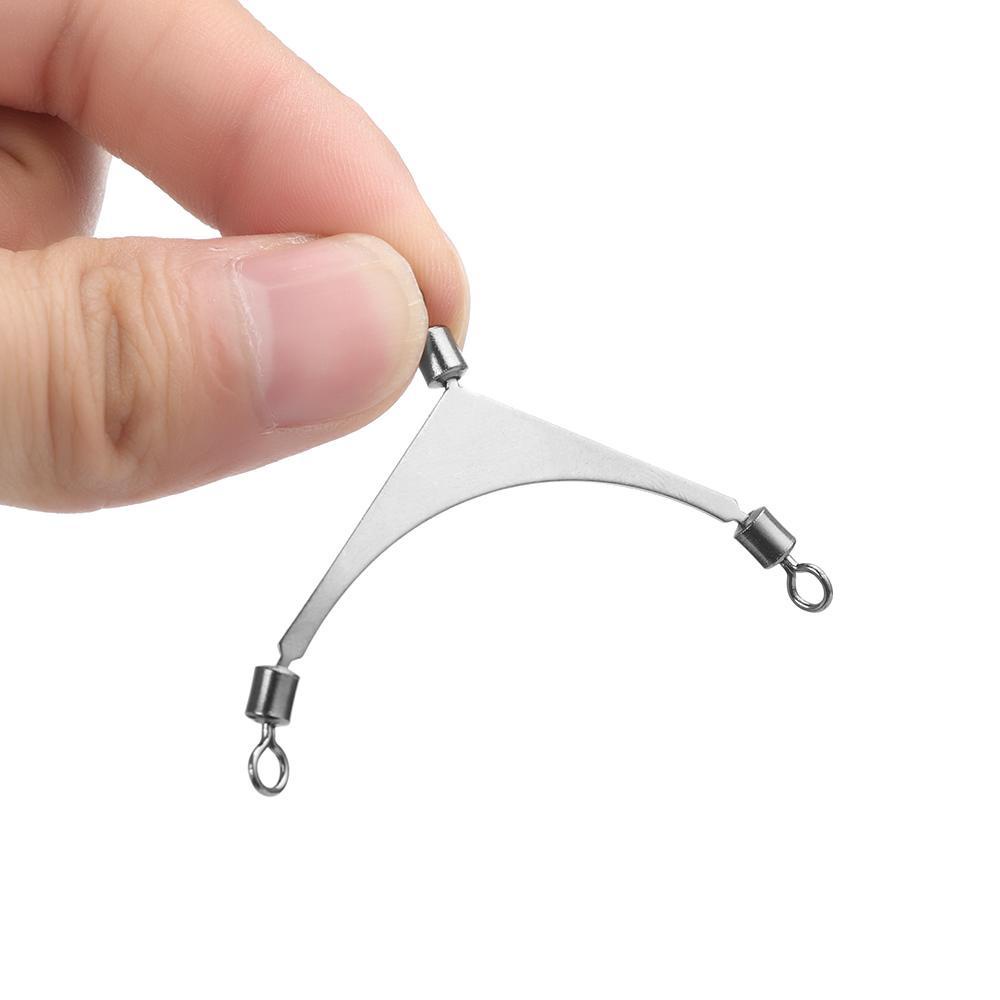 MUVAKO Bộ 10 Phụ Kiện Câu Cá 3 Chiều Bằng Thép Không Gỉ