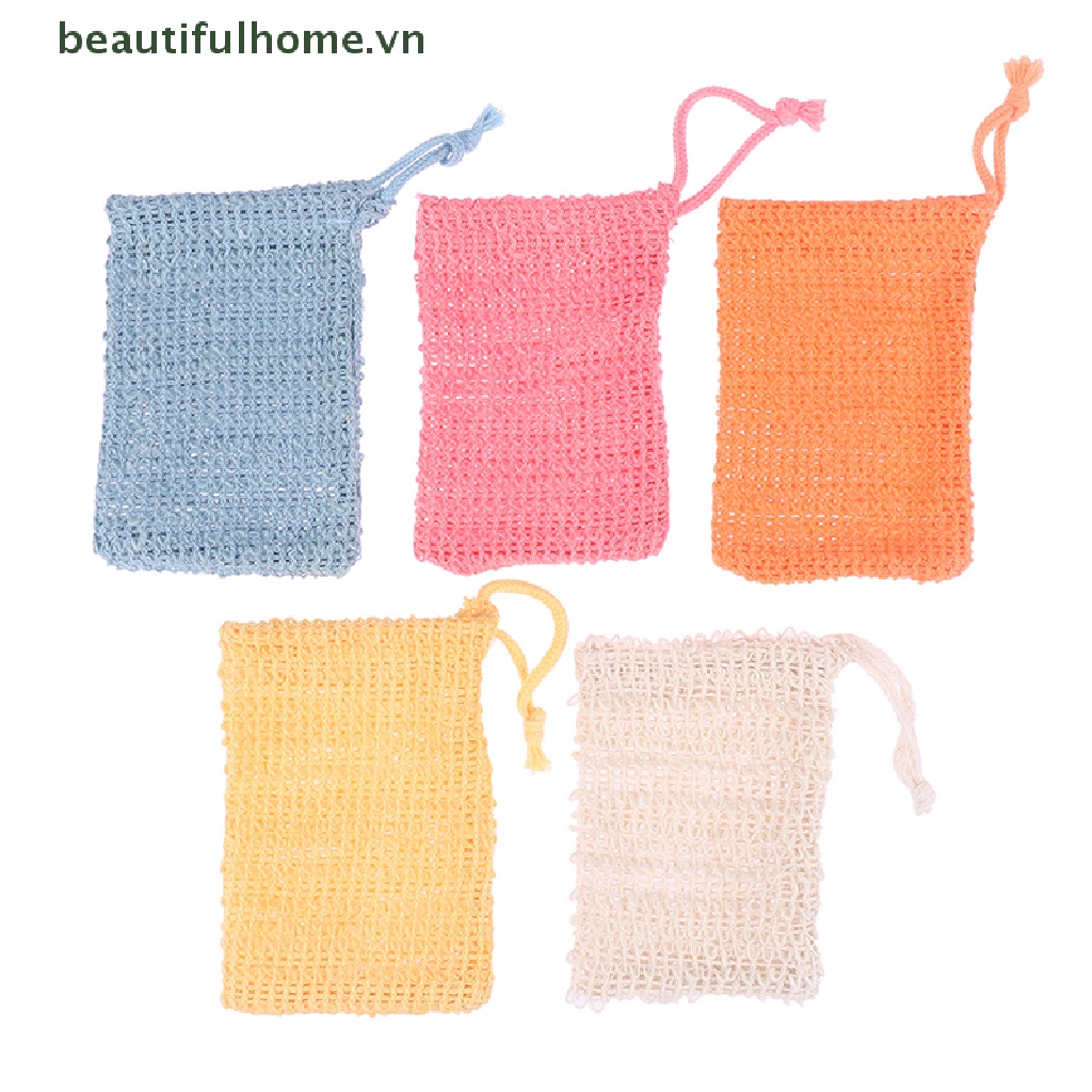 Túi Lưới Đựng Xà Phòng Tẩy Tế Bào Chết Bằng Vải Lanh Cotton Giá Đỡ