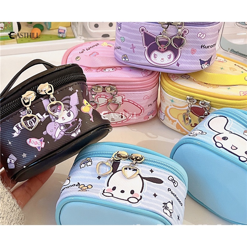 Ví Đựng Tiền Xu Mini Bằng PU Hình Mèo Cinnamoroll Kuromi KT Dễ Thương