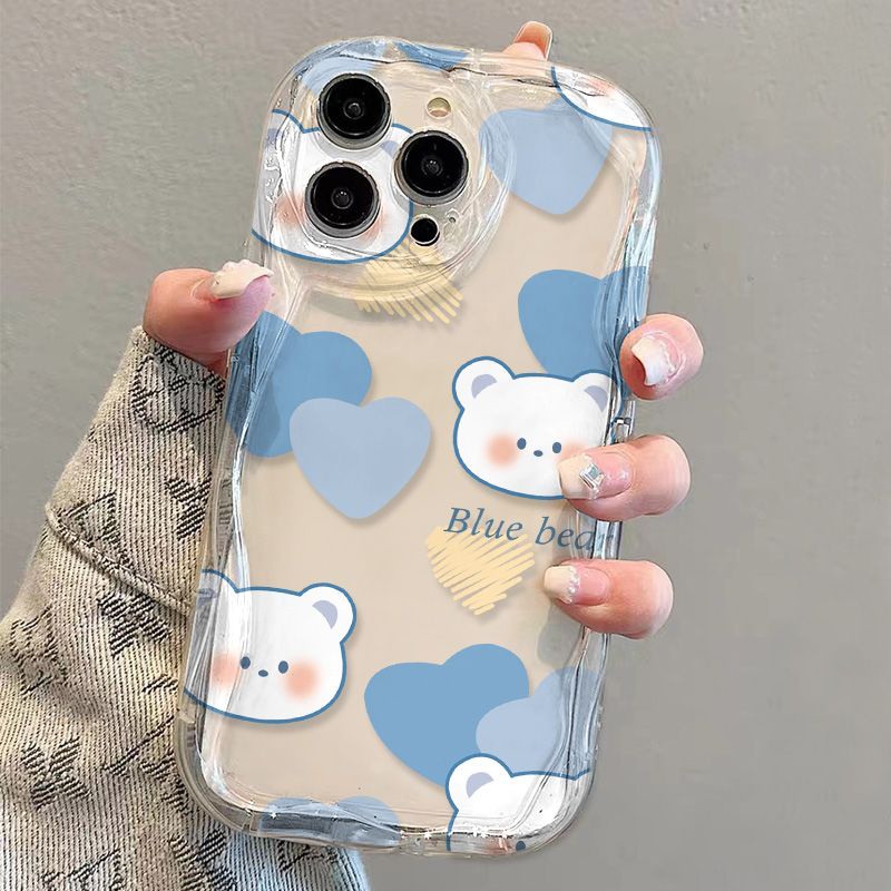 ✅Ốp Điện Thoại Mềm Trong Suốt Chống Sốc In Hình Gấu Cho iPhone14 / 13promax 12 / 11 7 / 8p xs / xr Với UC2A
