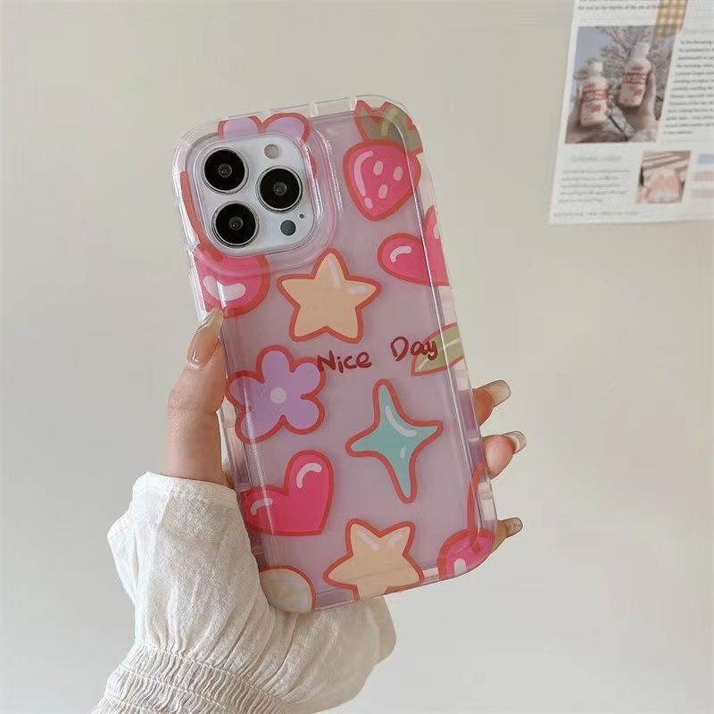 Ốp Điện Thoại Silicon TPU Mềm Trong Suốt Họa Tiết Dễ Thương Cho IPhone 14 11 13 12 Pro XS Max X XR 7 + 8 Plus