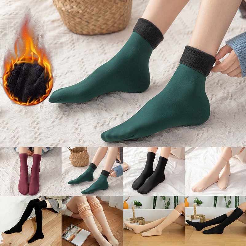 Plus Đôi Tất Nhung Dày Ấm Áp Chống Trượt