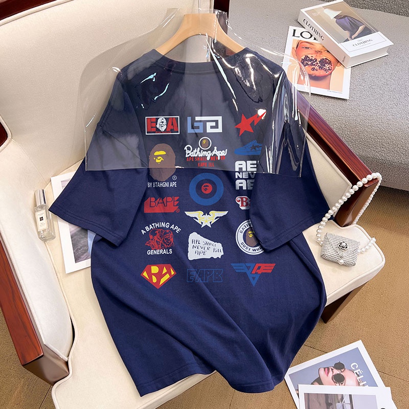 Áo Thun HIIXIIVI 100% Cotton Tay Ngắn In Họa Tiết Độc Đáo Phong Cách Hàn Quốc Cho Nữ