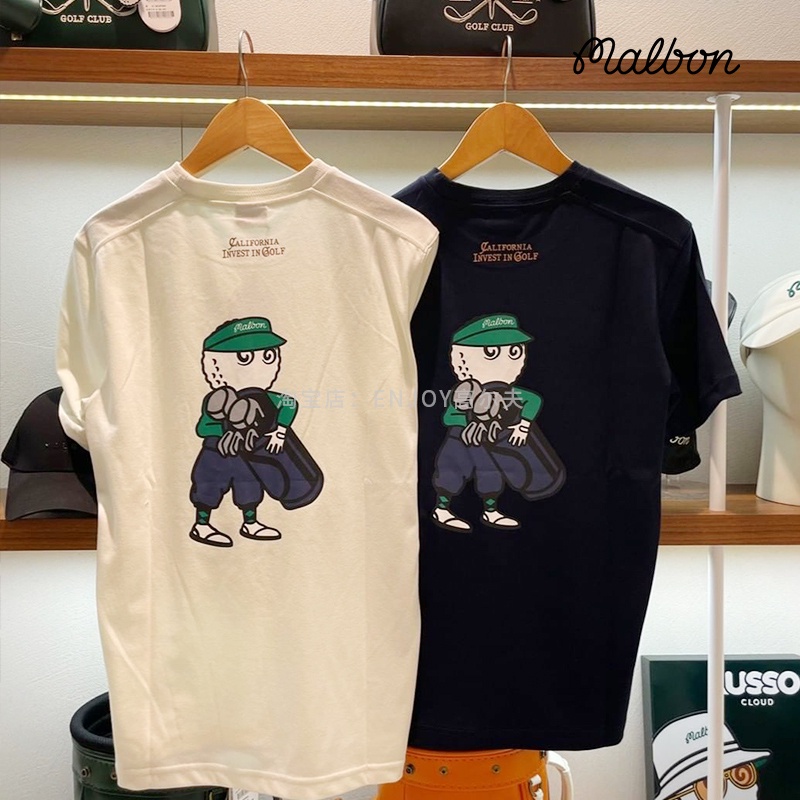 Áo Thun Tay Ngắn Vải COTTON In Chữ MALBON Thời Trang Xuân Hè Cho Nam