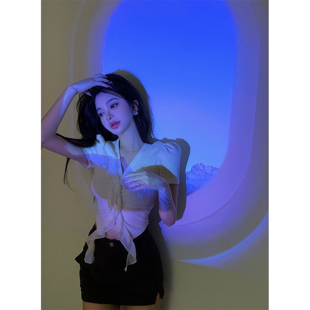 COZOK Áo Thun Tay Ngắn Cổ Chữ V Hợp Thời Trang