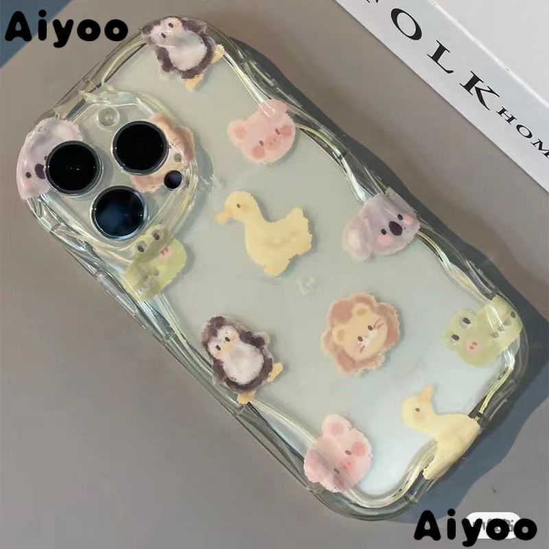 ✅Ốp Điện Thoại Túi Khí Mềm Chống Sốc Hình Động Vật Sơn Dầu iPhone14 13 / 12Pro xr / xs 8plus 11ins