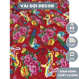 Vải chăn con công các màu( 2,43m x 1,6m)