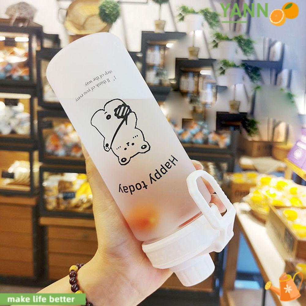 Bình Nước 500ml Thiết Kế Nhỏ Gọn Kèm Ống Hút Tiện Dụng Cho Bé Gái