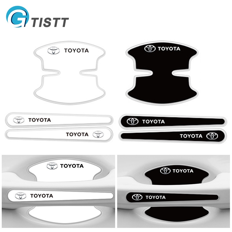 GTISTT Miếng Dán Tay Nắm Cửa Ô Tô Chống Xước Trầy Xe Hơi Epoxy Miếng Dán Hõm Cửa Ô Tô Dán Xe Trang Trí ô Tô Cho Toyota CHR Raize Corolla Cross Rush Fortuner Yaris Innova Vios Prius C Wigo Sienta Land Cruiser 200 Altis ATIV Sport Ca