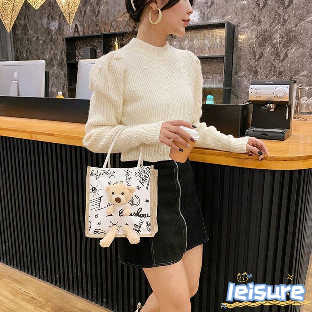 Túi Tote Đeo Vai Hình Gấu Dễ Thương