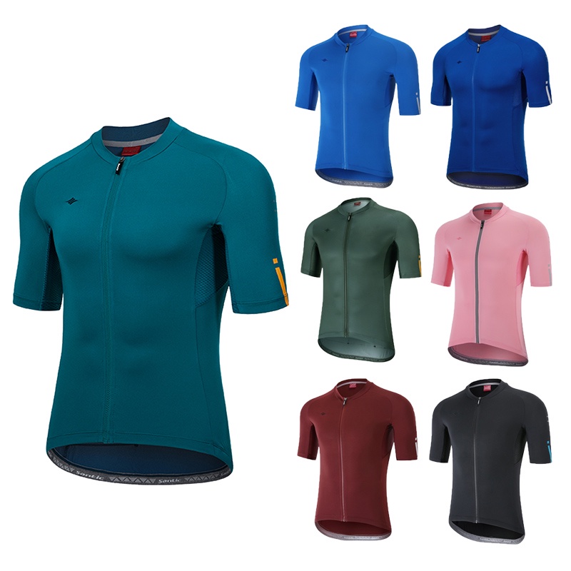 Áo đi xe đạp SANTIC WM0C02156 ngắn tay ngoài trời thoáng khí MTB thời trang xuân hè