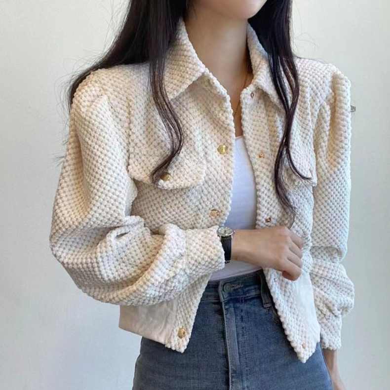 cardigan bigsize cardigan nam áo cánh chim  áo khoác gió có mũ áo khoác local brand Áo khoác nữ Áo Khoác Cardigan Ngắn Eo Hẹp Một Hàng Khuy Bấm Thiết Kế Retro Hàn Quốc Sang Trọng Cho Nữ o khoa 'c local brand a' o pho 'o ng from ro' ng unisex