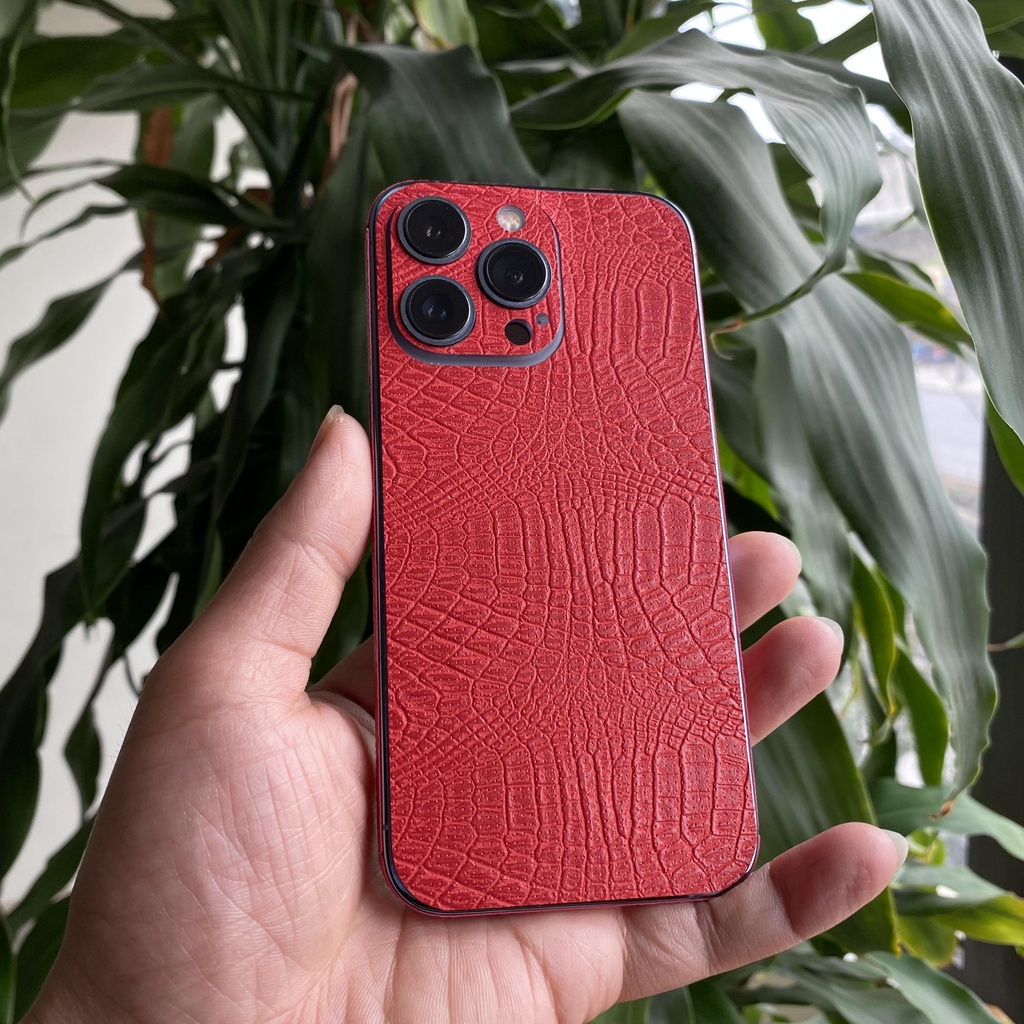 Dán da cá sấu iphone 11/11Pro/11Pro max/12/12Pro/12Pro max/12mini/13/13Pro/13Pro max/13mini/14/14Pro/14Promax/14Plus