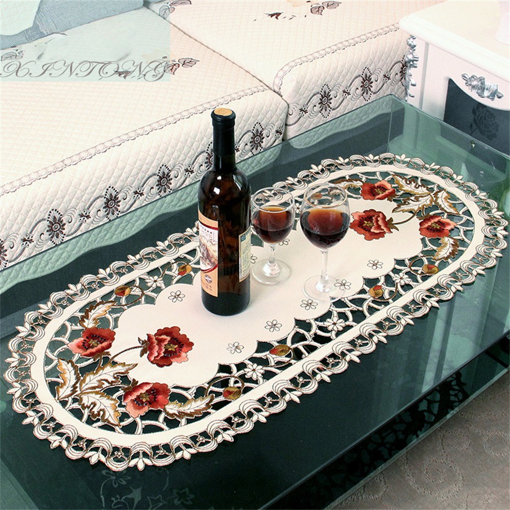 Tấm lót bàn cho bàn ăn Trang trí máy tính để bàn Bàn cà phê Mat Mục vụ thêu thủ công Châu Âu Bàn cà phê Khăn trải bàn Đĩa ăn hiện đại Tấm lót ly Mục vụ Tấm lót dạ